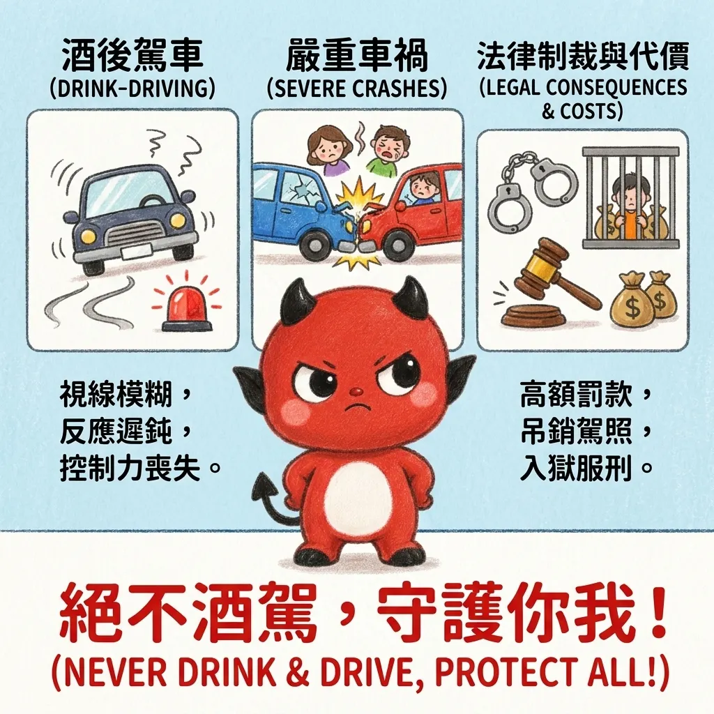拒絕酒駕惡魔：守護安全的理性抉擇