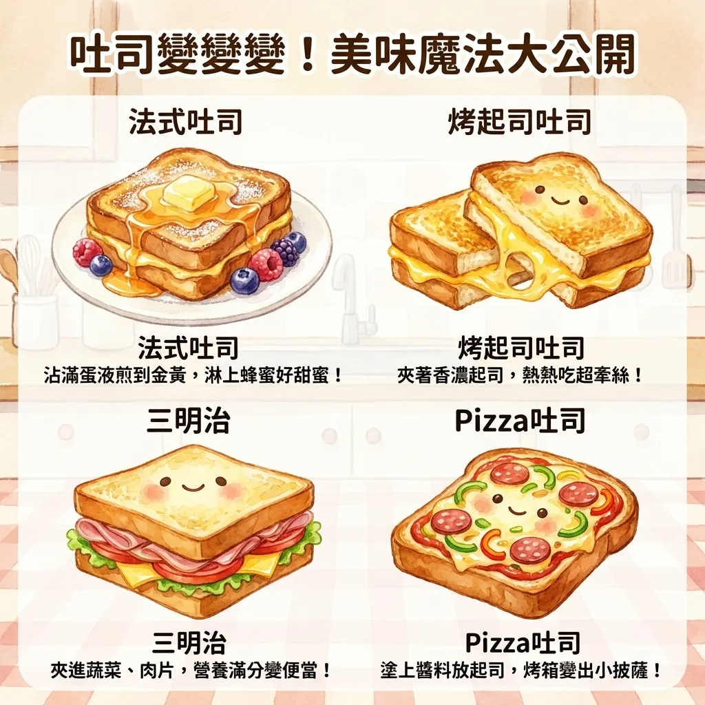 吐司變變變！給小朋友的美味吐司料理魔法指南