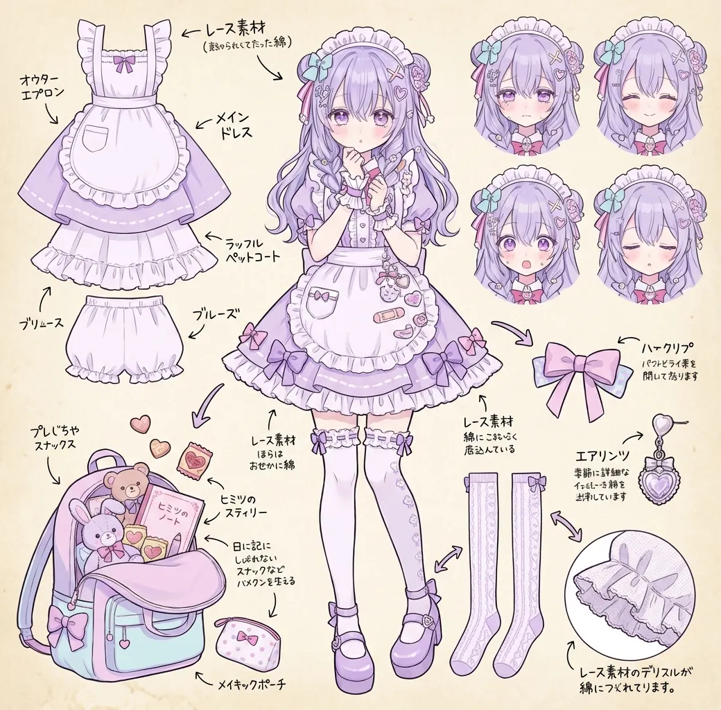 ラベンダーの女の子