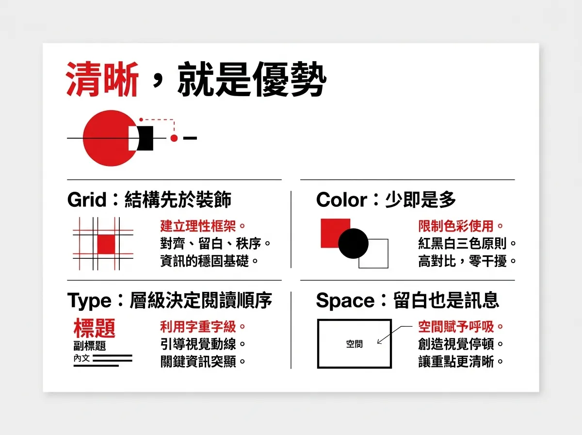 清晰,就是優勢:現代極簡設計準則指南