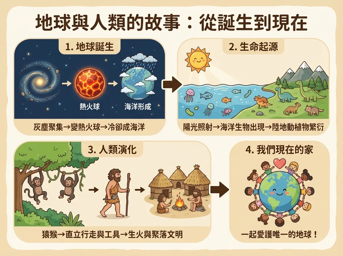 地球與人類的故事:從誕生到現在