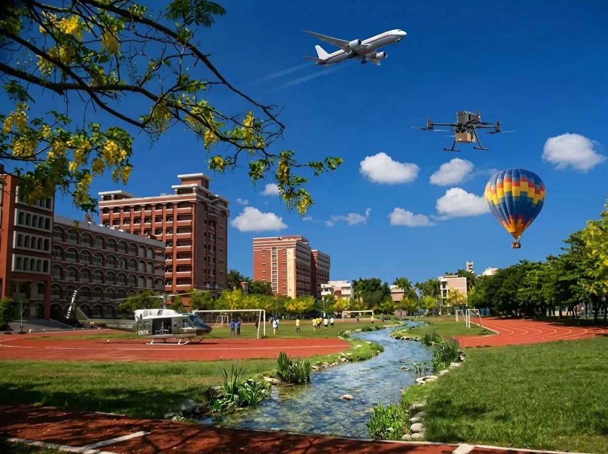 中信科大-00283 白雲校園：綠地清流與空中交響曲