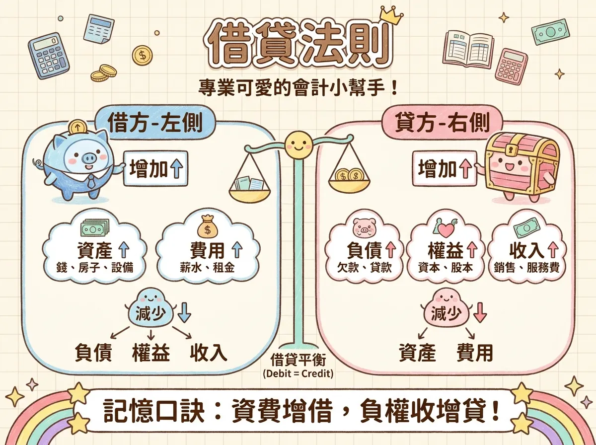 借貸法則：專業又可愛的會計知識圖解