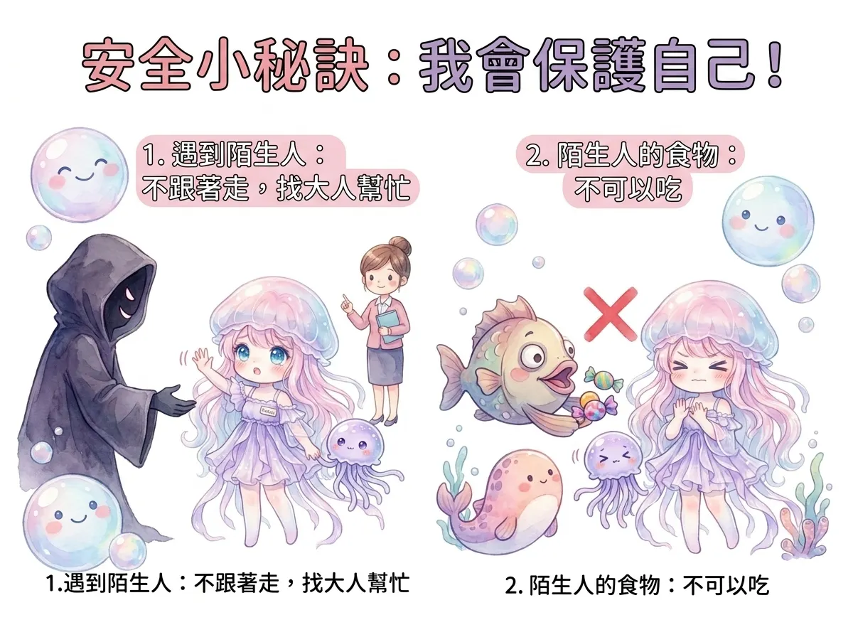 南台科大 4B2I0036 安全小秘訣：小水母的自我保護指南