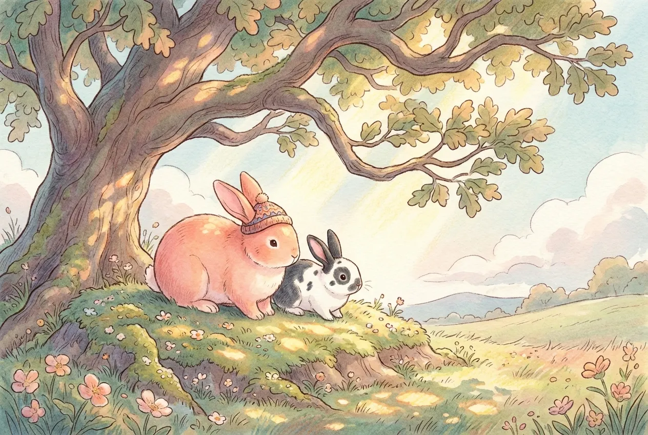 樹下暖陽：兔子的寧靜時光