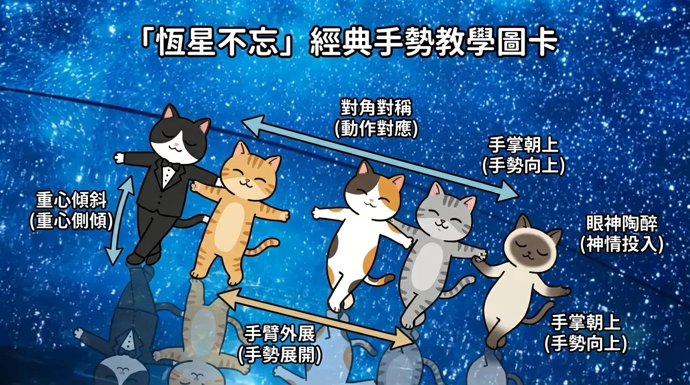 恆星不忘:經典貓咪手勢教學圖卡