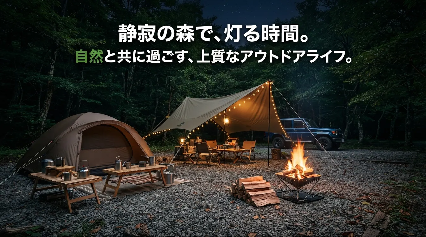 靜謐之森:高端戶外露營美學海報