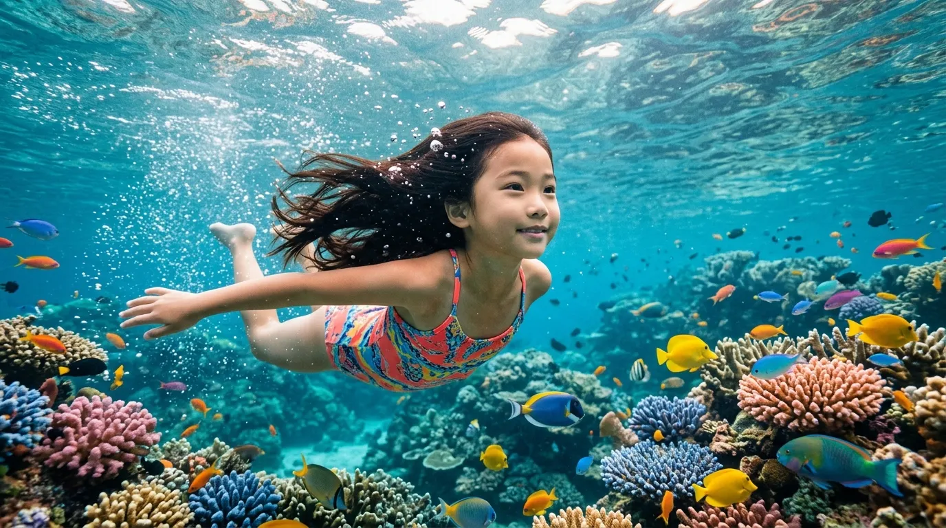 蔚藍秘境中的水下精靈:與熱帶魚群的奇幻遨遊