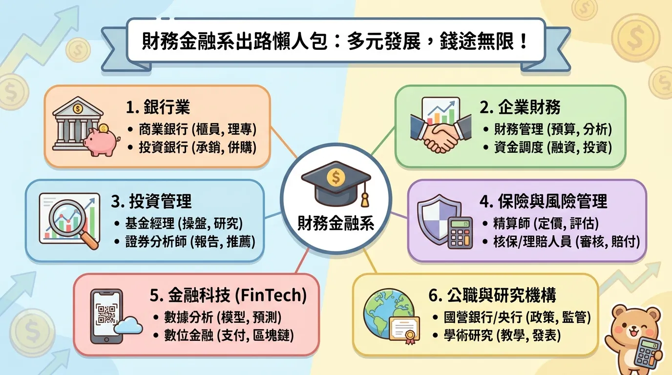 財務金融系出路懶人包：多元發展錢途無限Q版圖卡