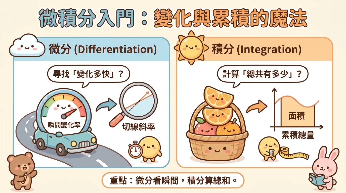 超萌微積分入門：用可愛插畫秒懂變化與累積的魔法
