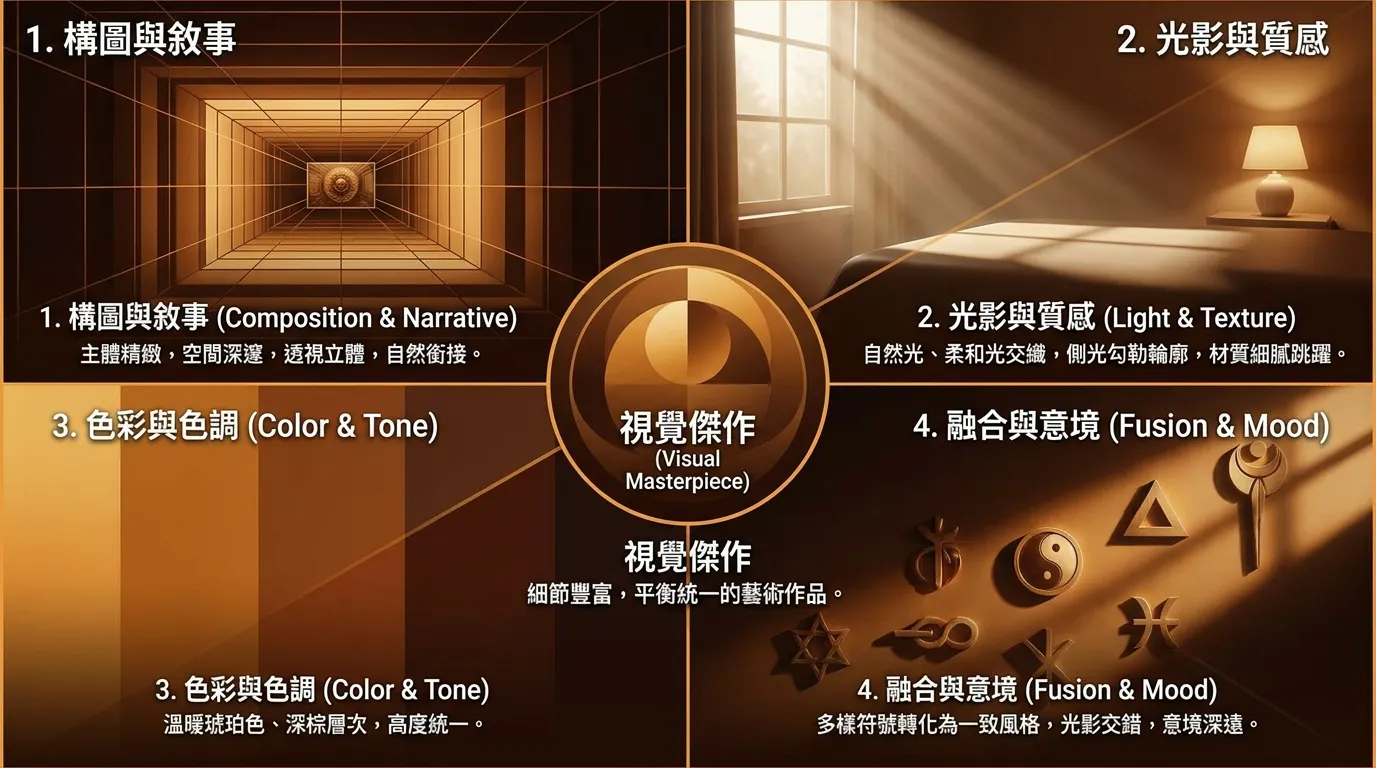 琥珀敘事：電影感融合視覺傑作