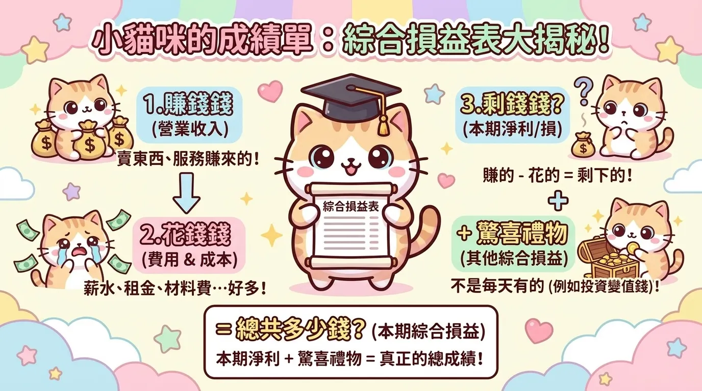 小貓咪的會計課:超簡單綜合損益表大揭秘