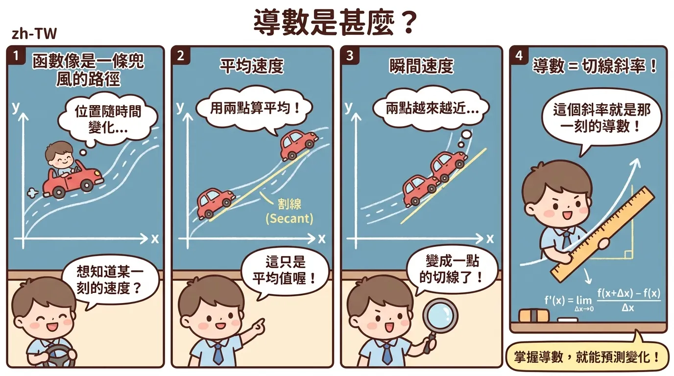 輕鬆學微積分:什麼是導數?