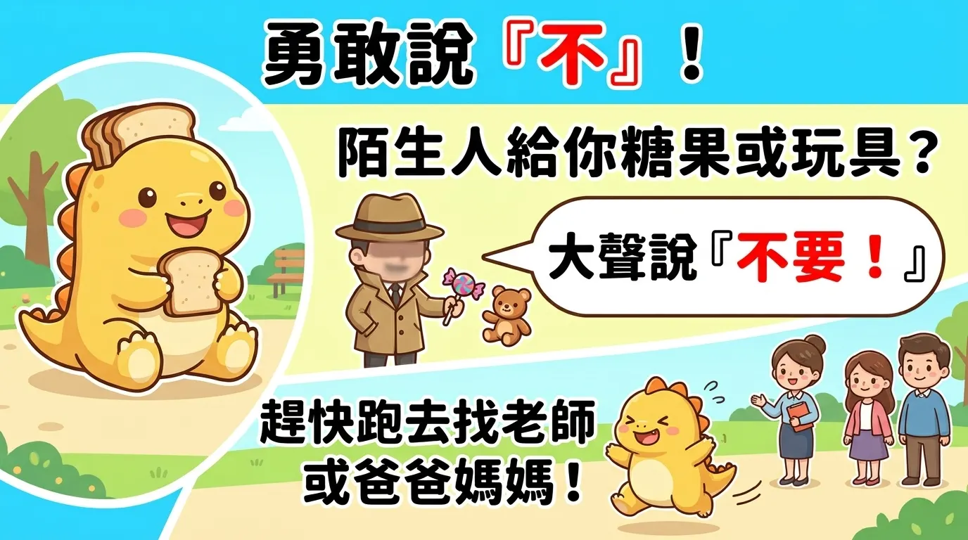 4B2I0011小恐龍學保護自己:勇敢說不,拒絕陌生人