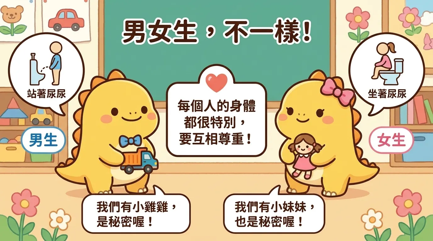 4B2I0011小恐龍幼兒性別教育：男女生，不一樣！