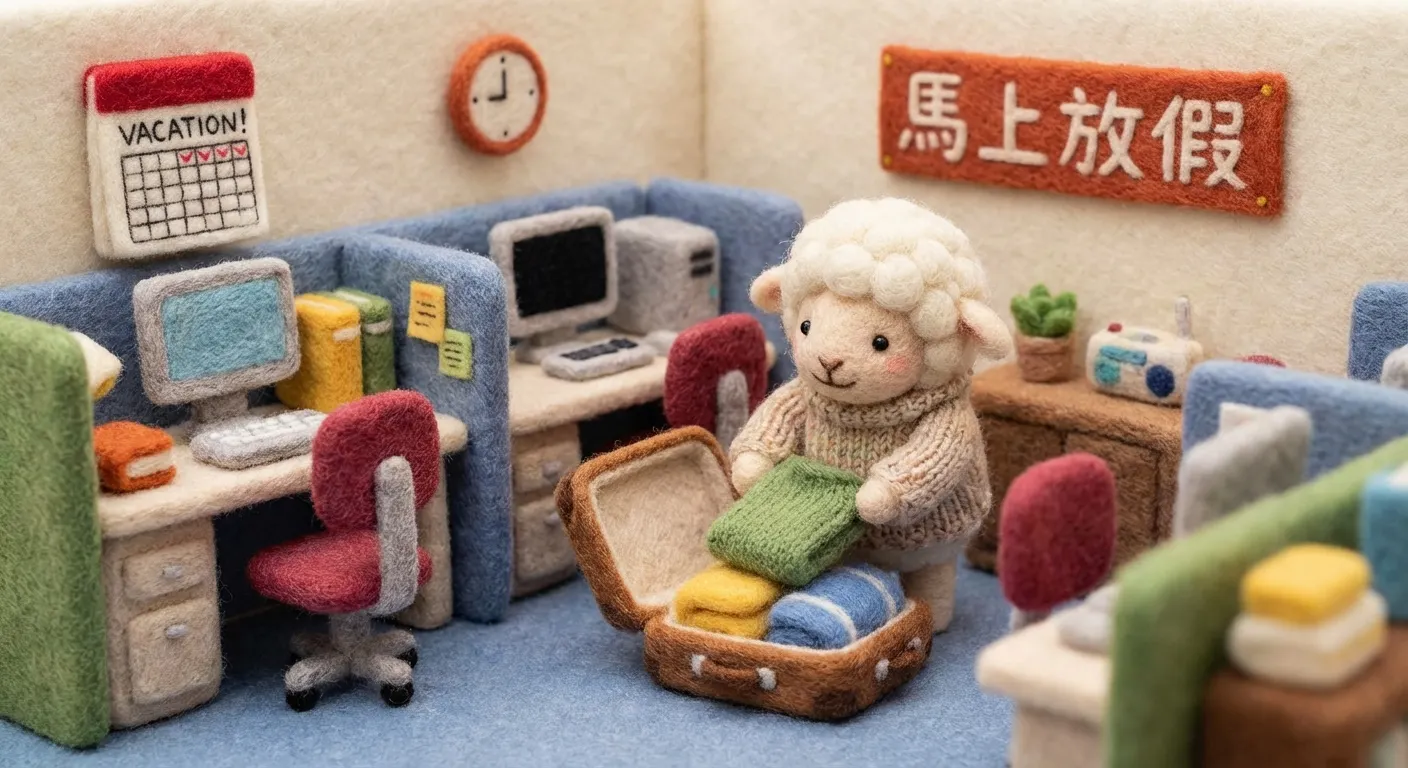 準備放假的小羊