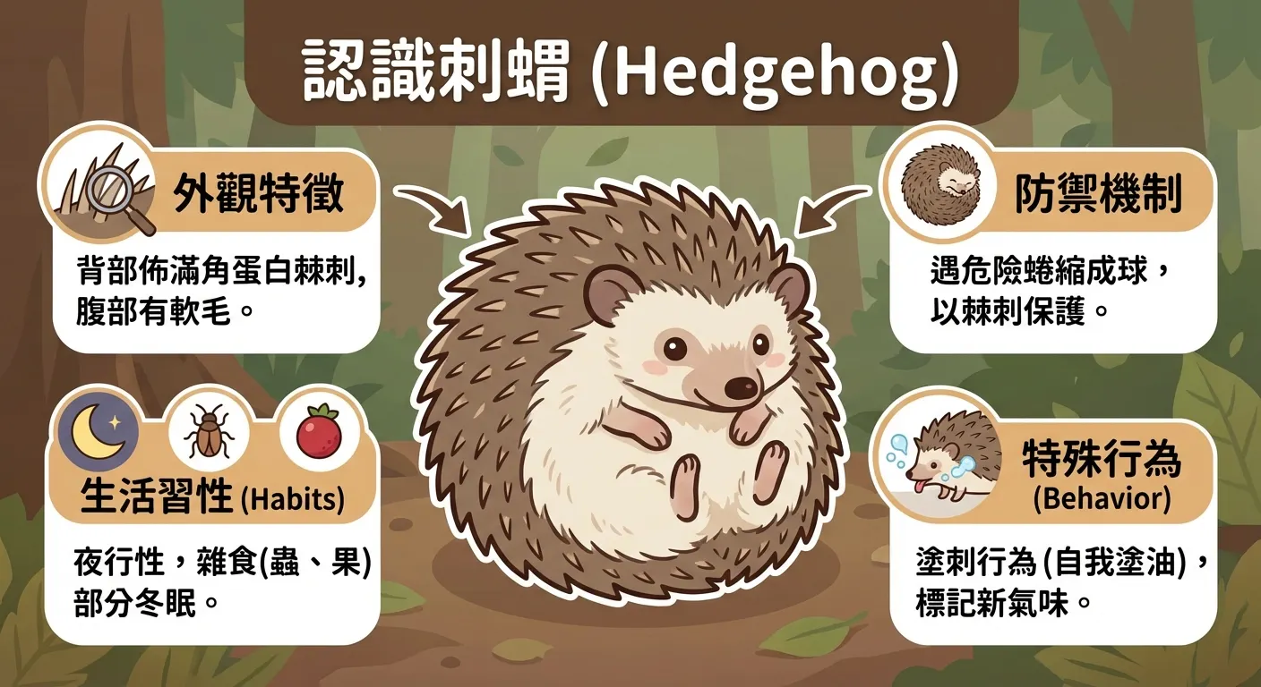 認識刺蝟:可愛又實用的生物圖鑑