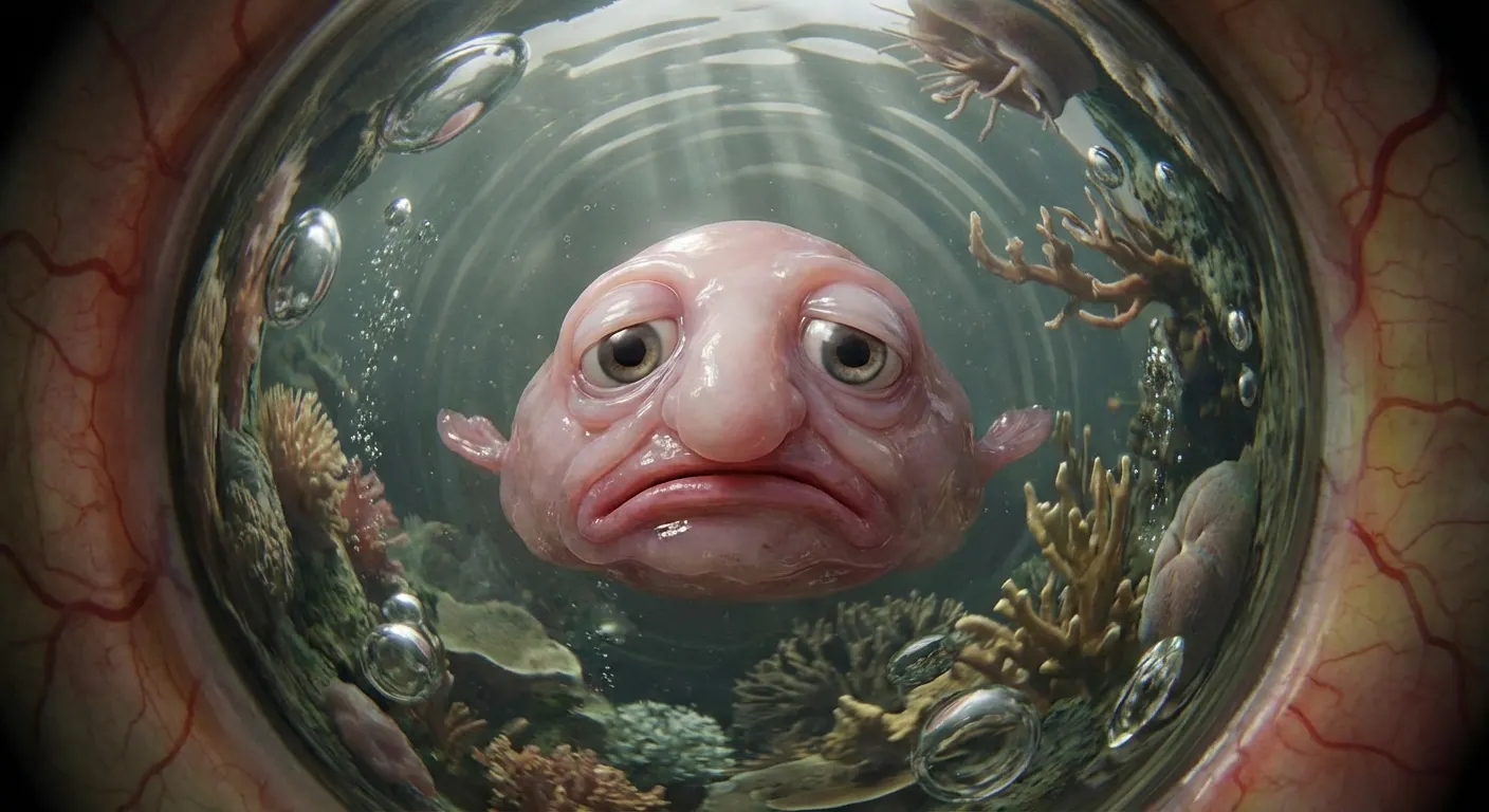 深海憂鬱:水滴魚的凝視