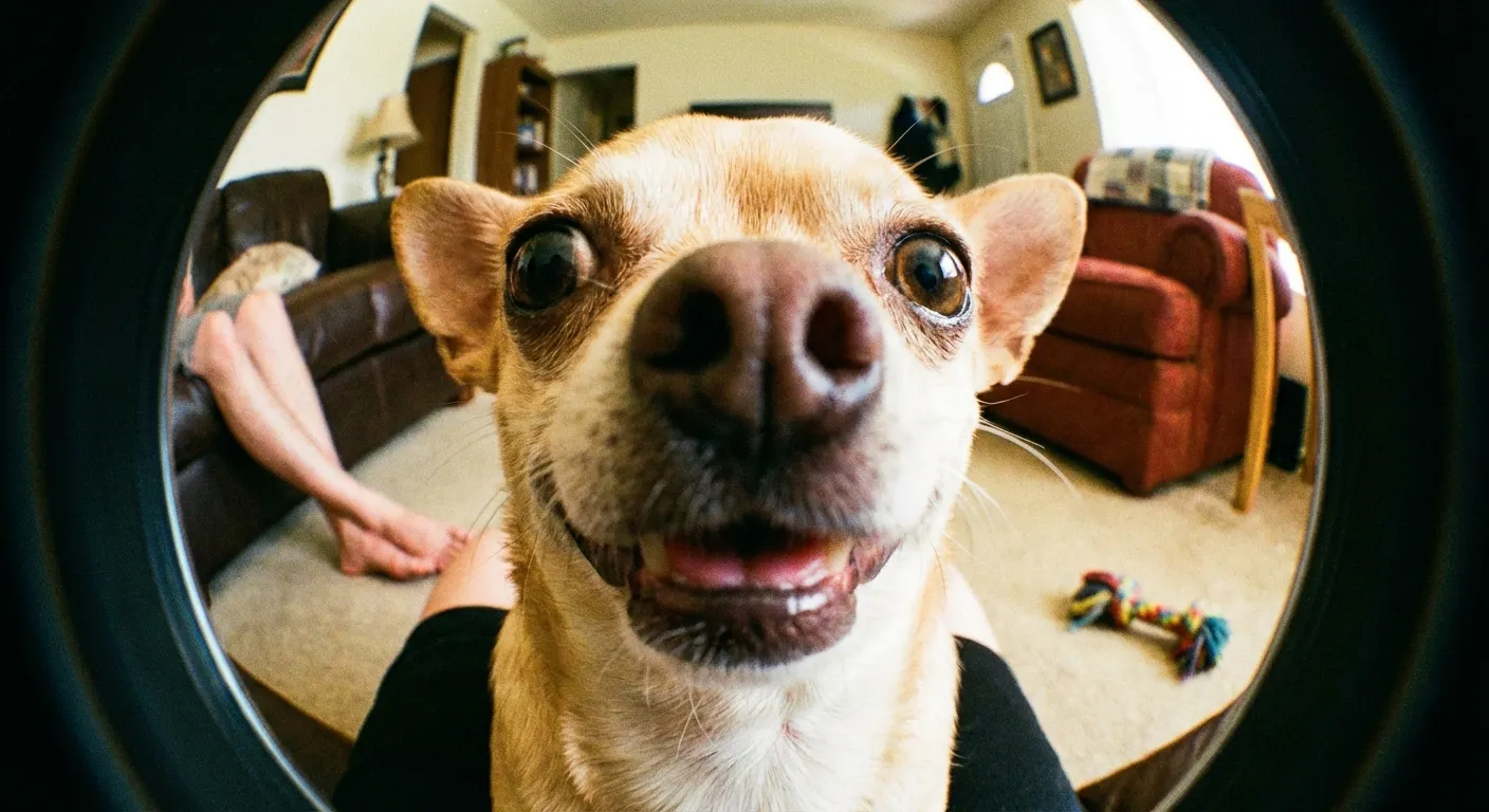 超近距離吉娃娃的可愛凝視