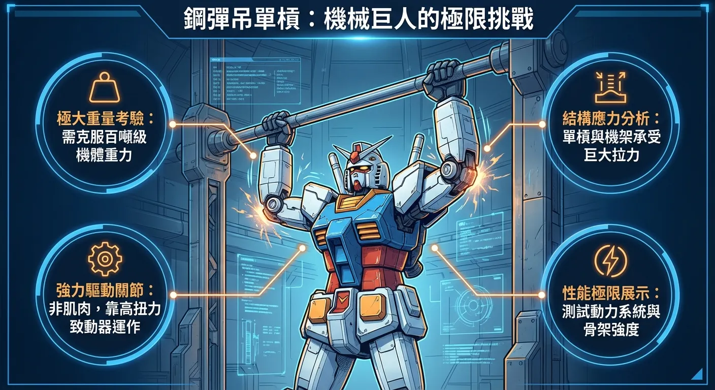 鋼彈吊單槓：機械巨人的極限挑戰