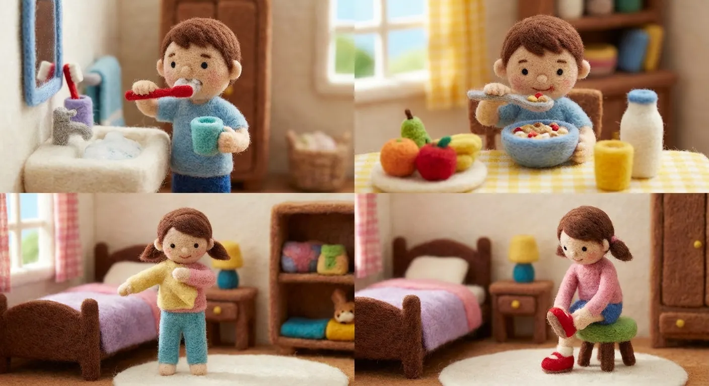 羊毛氈生活日常：美好早晨的準備