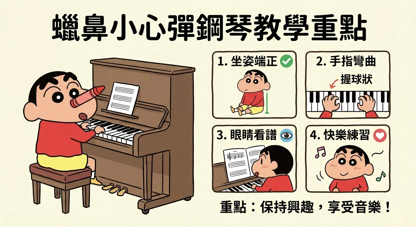 蠟筆小新鋼琴教學重點