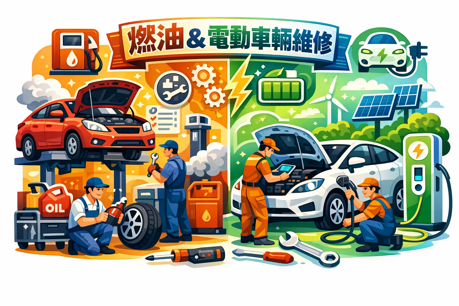 燃油與電動車輛維修