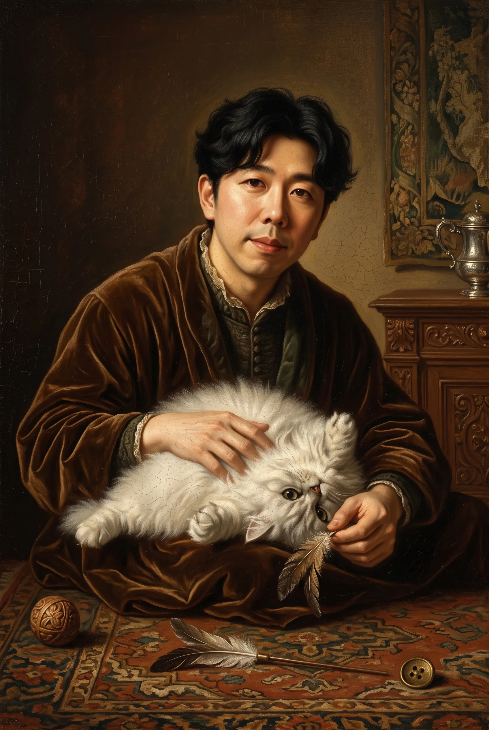 絲絨與白羽:文藝復興時期的寧靜午後