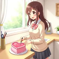 ケーキでバレンタイン