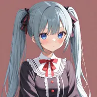 girl, twin tails.