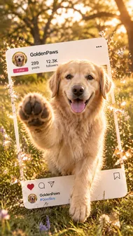 金色暖陽下的萌犬社交時光