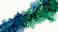 藍綠金墨流