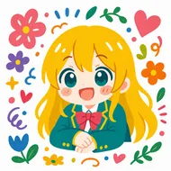 燦爛笑顏：金髮少女的繽紛日常