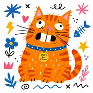 The Proud Ginger Tabby with Toothy Charm