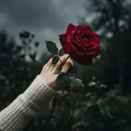 灰暗晨曦中的赤紅寄語