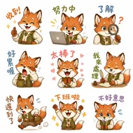 森林紳士小狐狸的日常職場生活表情包