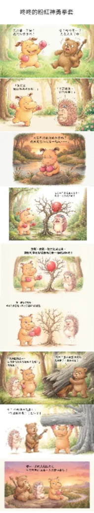 南台科大幼保：4b3i0021咚咚的粉紅神勇拳套：關於力量與體貼的童話故事