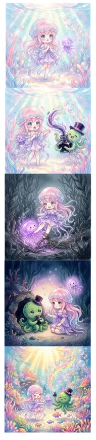 南台科大 4B2I0036 深海之歌：水母少女與章魚藝術家的奇幻冒險