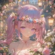 花冠をつけた女の子-flowering girl-