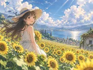 向日葵海的盛夏物語：擁抱蔚藍天際的治癒之旅