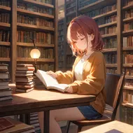 圖書館的寧靜時光