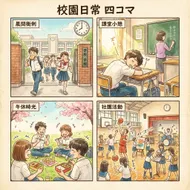 校園日常四格：青春記事  南台電子一甲 5b430012