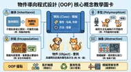 物件導向程式設計OOP核心概念教學圖卡 B28C033 