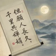 嶺東科大B28B001_「但願人長久，千里共嬋娟。」