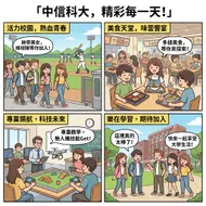 中信科大：精彩活力校園生活四格漫畫