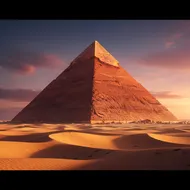 永恆之巔：落日餘暉下的古文明金字塔