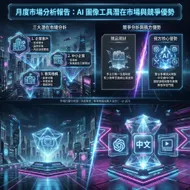 未來科技感：AI 圖像工具市場分析專業簡報設計