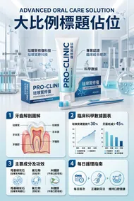 專業醫學級牙膏資訊圖解海報