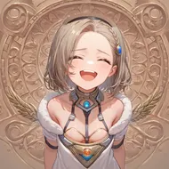 Laughing girl with head band