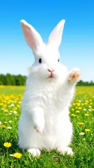 Waving bunny